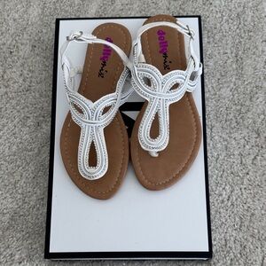 Dolly Mix White and Brown Women's Sandals, Size: 7, NWOT